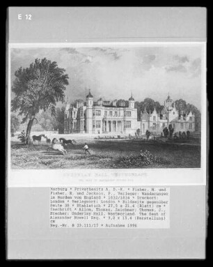 Wanderungen im Norden von England, Band 1 — Bildseite gegenüber Seite 38 — Underlay Hall, Westmorland. The Seat of Alexander Nowell Esq.