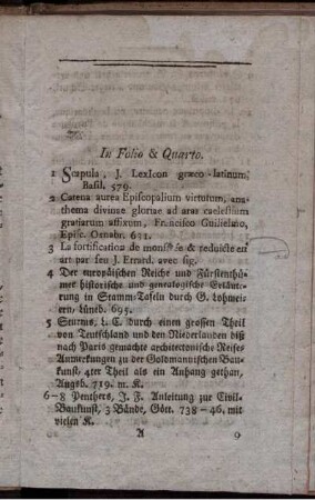 In Folio & Quarto