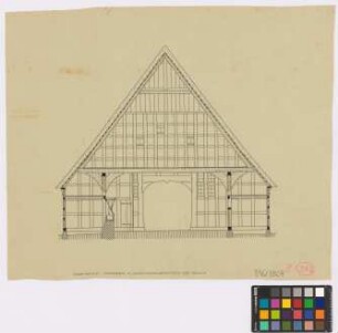 Wellingholzhausen ([Landkreis] Melle): [Hof] Hee[s]mann Himmern. [Stallteil] (Querschnitt)