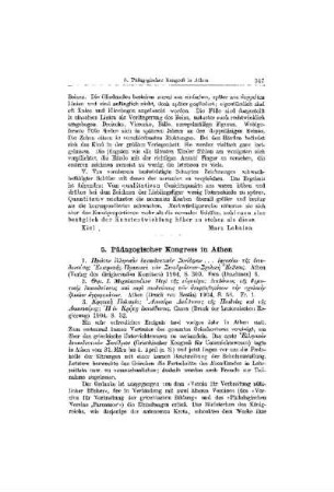 Pädagogischer Kongress in Athen
