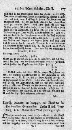 Deutsche Operetten im Auszuge, mit Musik der besten deutschen Componisten. T.1.