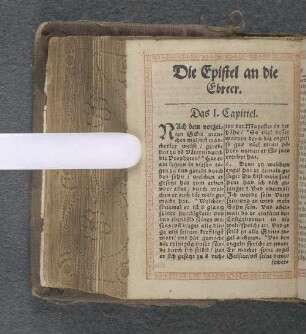 Die Epistel an die Ebreer.