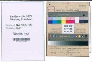 Entnazifizierung Paul Schmidt , geb. 23.08.1903 (Bankkaufmann)