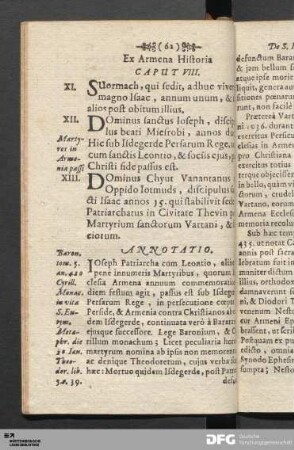 Ex Armena Historia Caput VIII.