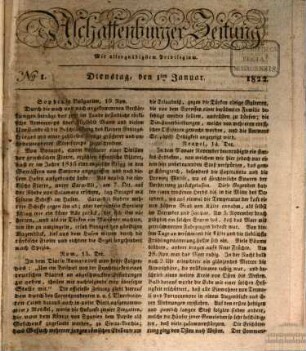 Aschaffenburger Zeitung : amtliches Organ der NSDAP und der Staats- und Gemeindebehörden. 1822
