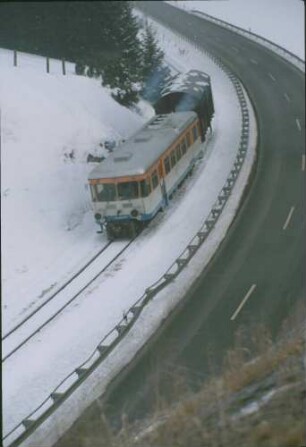 Amstetten Triebwagen VT 31 Zug 316 Rollbockbetrieb