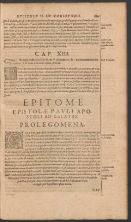 Epitome Epistolae Pauli Apostoli Ad Galatas.