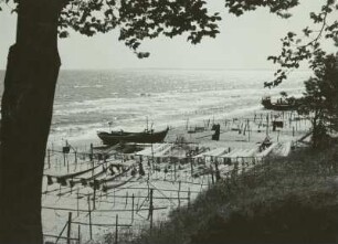 Insel Usedom: Ückeritz. Fischerstrand von dem Hochufer aus.