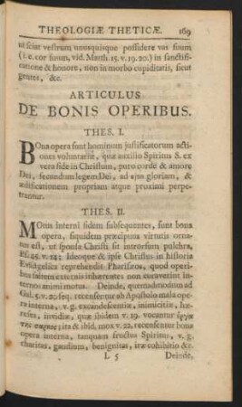 Articulus De Bonis Operibus.