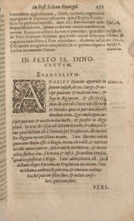 In Festo SS. Innocentvm. Evangelivm.