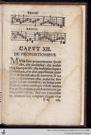 Cap. XII. De Proportionibus.