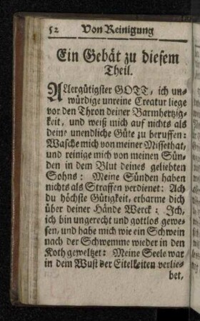 Ein Gebät zu diesem Theil.
