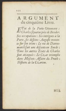 Argument du cinquiéme Livre.