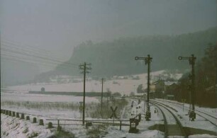 Hausen im Tal Ausfahrsignale Bahnübergang Halbschrankenanlage