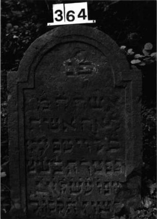 Grabstein 364 (Index: 99897976) Maße HxBxT: 93x62x10 cm: Grabstein 364