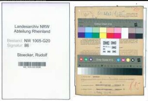 Entnazifizierung Rudolf Stoecker , geb. 09.06.1891 (Direktor)