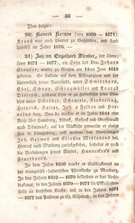 21) Johann Engelhard Steuber, ... (von 1671-1677)