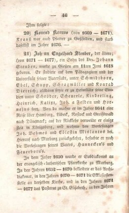 21) Johann Engelhard Steuber, ... (von 1671-1677)