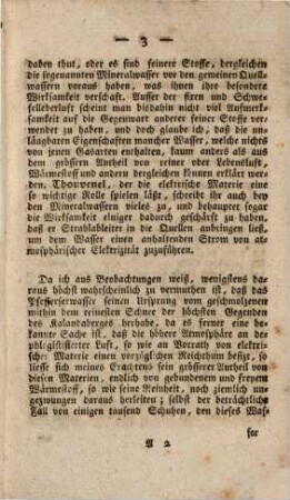 Ueber das Wesen und die Heilkräfte des Pfefferserwassers : an Herrn Doctor Schinz in Zürich ; [Zizers den 15. May 1792]