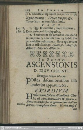 In Festo Ascensionis D. Jesu Christi