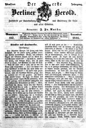 Nummer 152, Dezember 1846