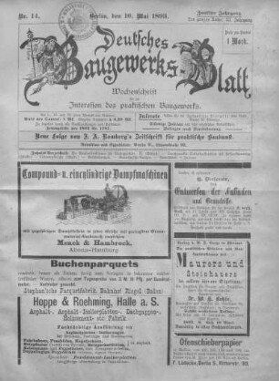 53. Jahrgang. Heft Nr. 14.