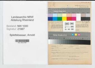 Entnazifizierung Arnold Splettstoesser, geb. 16.12.1898 (Foerster)