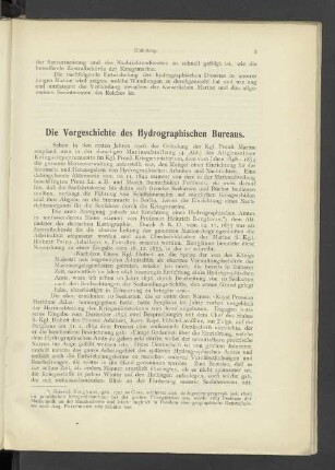 Die Vorgeschichte des Hydrographischen Bureaus.