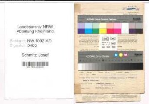 Entnazifizierung Josef Schmitz, geb. 04.12.1922 (Stadtinspektor)
