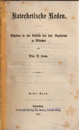 Katechetische Reden, 1