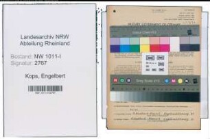 Entnazifizierung Engelbert Kops , geb. 09.12.1902 (Tiefbauarbeiter)