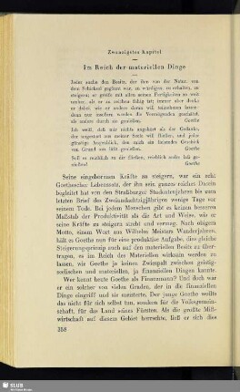 Zwanzigstes Kapitel: Im Reich der materiellen Dinge