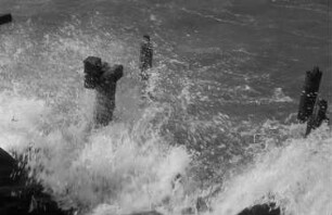 Hiddensee: Kinder beim Baden, Landschaften, Meeresaufnahmen : Gischt