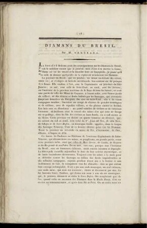 Diamans Du Bresil.
