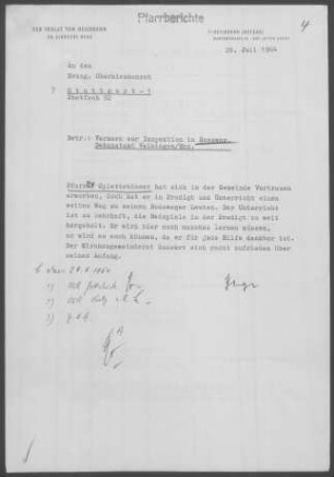 Roßwag: Inspektionsbericht 1964