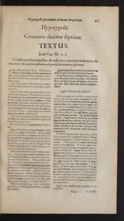 Concionis decimae septimae.
