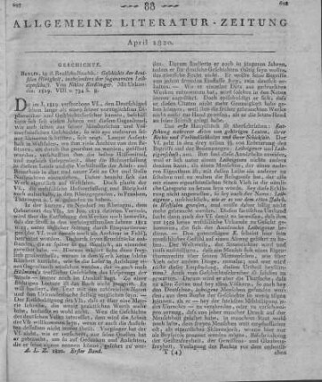 Kindlinger, N.: Geschichte der deutschen Hörigkeit, insbesondere der sogenannten Leibeigenschaft. Berlin: Realschulbuchhandlung 1819