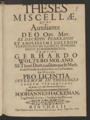 Theses Miscellae