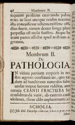 Membrum II. De Pathologia.