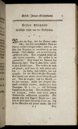 Erster Abschnitt christliche Lehre von der Bekehrung.