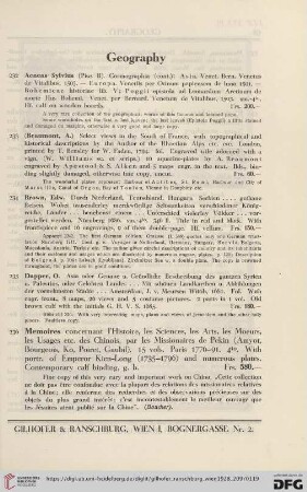 Geography (No. 232 - 244)