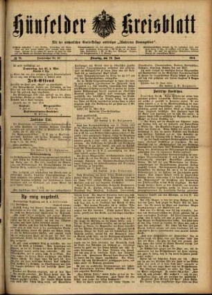 Ausgabe vom Dienstag, den 23. Juni 1914.