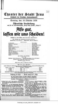 Also gut, lassen wir uns scheiden!