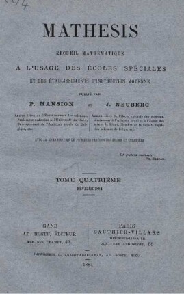 TOME QUARTIÈME. FÉVRIER 1884.
