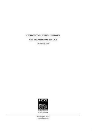 Afghanistan: judicial reform and transitional justice