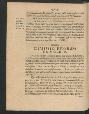 XXXI. Dimissio Reorum Ex Vinculis. - XL. Vanus Pilati Metus.
