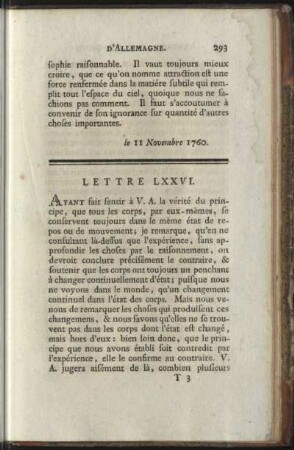Lettre LXXVI-LXXIX