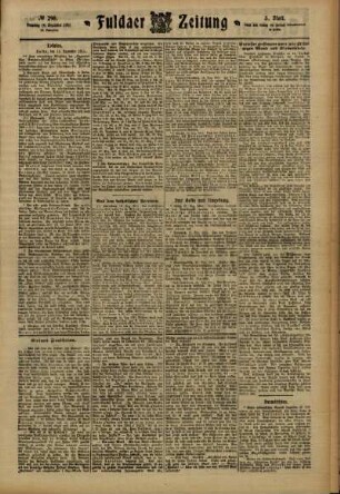 Dritte Ausgabe vom Dienstag, den 19. Dezember 1911.