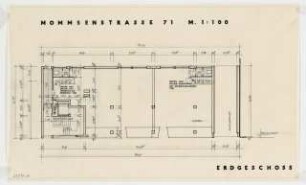 Wohn- und Geschäftshaus Mommsenstraße 71, Berlin-Charlottenburg: Grundriss Erdgeschoss