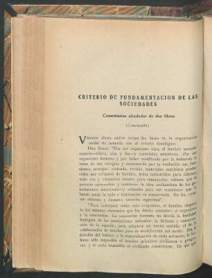 Criterio de fundamentación de las sociedades : Comentarios alrededor de dos libros